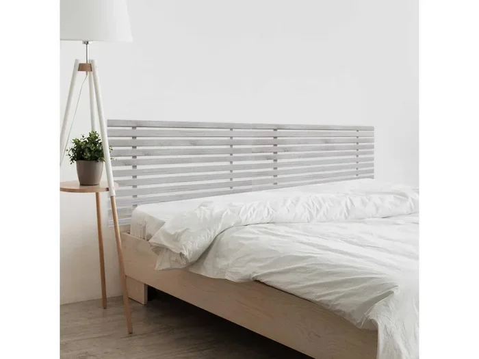DHOME Testiera DM in legno riciclato doppio stile pallet giapponese diviso in 2 pezzi 220×46 cm letti 220 – Artico