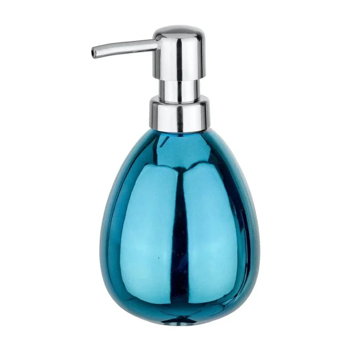 Dispenser per sapone Blu, 9,5×9 cm, altezza totale 16 cm