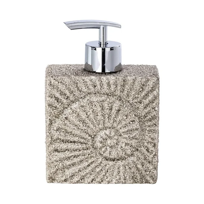 Dispenser per sapone Fossil In poliresina, marrone, 420 ml, 10×5 cm, altezza totale 15 cm
