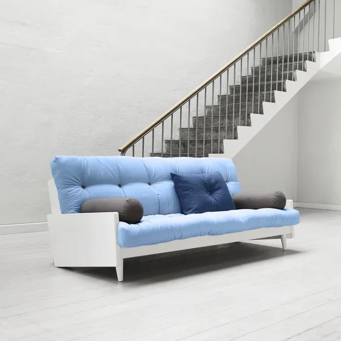 Divano Blu/grigio, larghezza totale 100 cm