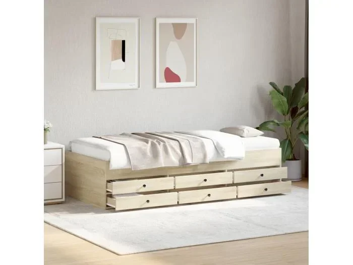 Divano Letto con Cassetti senza Materasso 100×200 cm