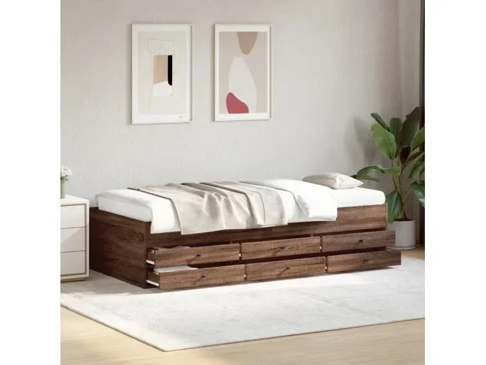 Divano Letto con Cassetti senza Materasso 90×190 cm