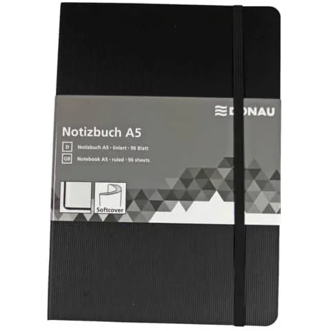 DONAU – Taccuini 95 ff righe a5 nero – 1345101-01