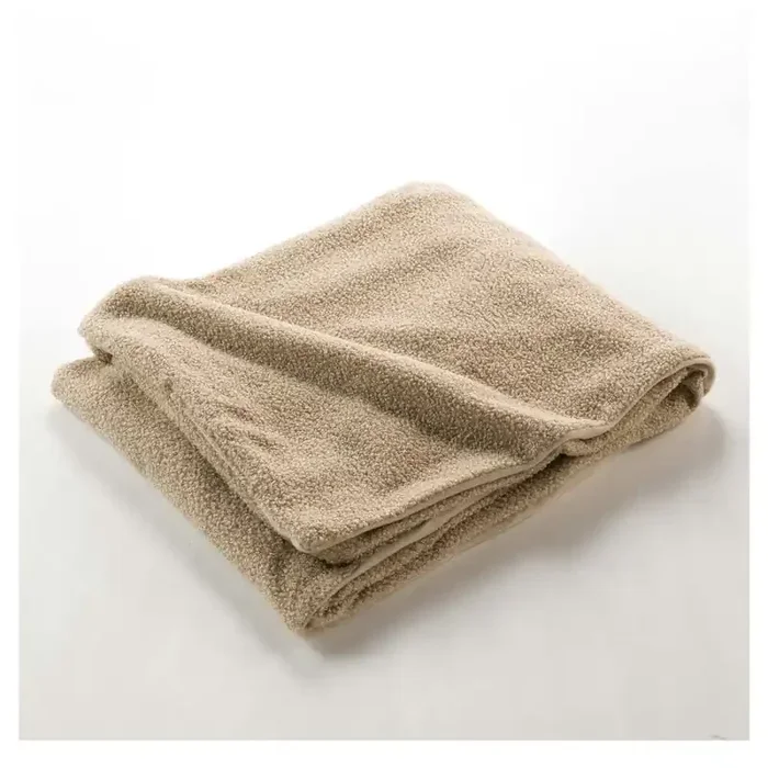 douceur d‘intérieurCoperta Curly WoolyIn vello, beige, 125×150 cm