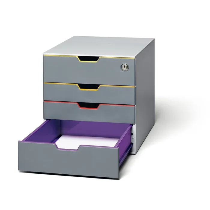 DURABLE – Cassettiera a 4 cassetti varicolor safe – 7606-27