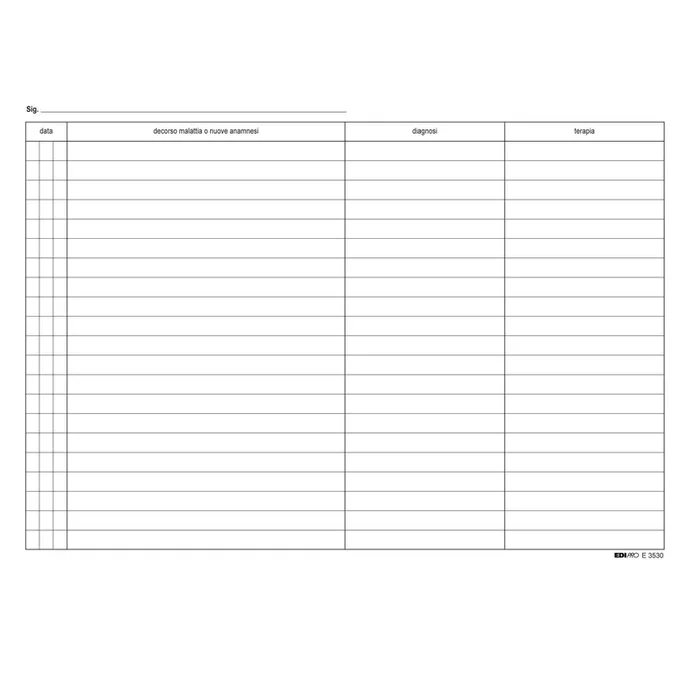 EDIPRO – 100 schede per medici generici 17x24cm – E3530