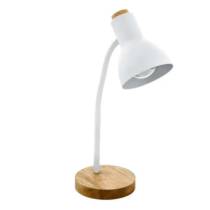 EGLOLampada da tavolo VERADALCon paralume in metallo, in legno/in plastica, con alimentazione a corrente, bianca/di colore naturale, altezza totale 49 cm