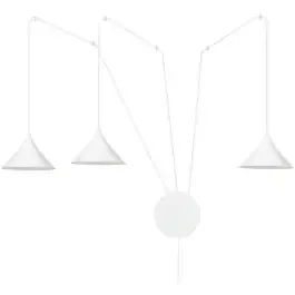 Emibig Abramo lampada sospesa 3×15 W bianco 159/3