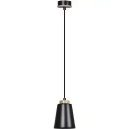 Emibig Bolero lampada sospesa 1×15 W nero-legno 442/1