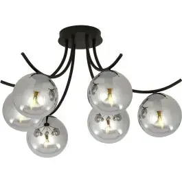 Emibig Boston lampada da soffitto 6×10 W nero-grafite 1110/6