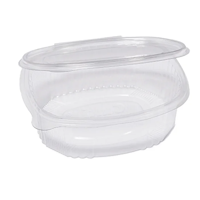 EUROPACK – Pack 50 contenitori ovali in pet con coperchio incernierato 18×15,1cm – 1507310001