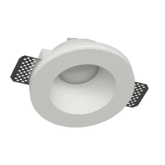 Faretto da incasso a soffitto tondo di gesso