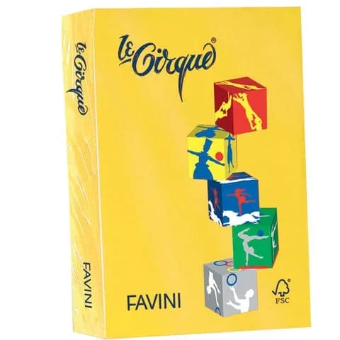 FAVINI – Carta lecirque a4 80gr 500fg giallo zolfo 200 – A71L504