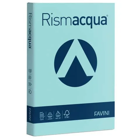 FAVINI – Carta rismacqua 140gr a4 200fg celeste 08 – A65T204