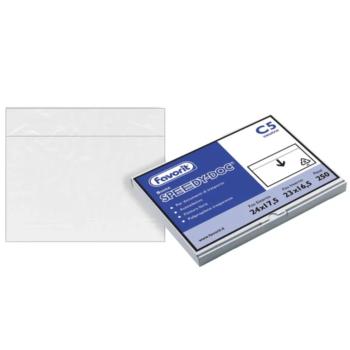 FAVORIT – 250 buste adesive speedy doc c5 230x165mm – 100500099