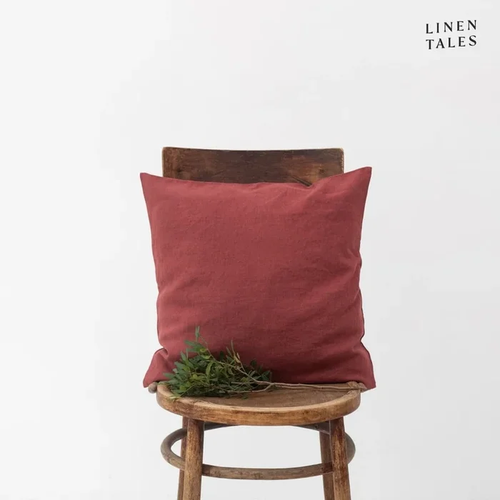 Federa decorativa Marsala In lino, 45×45 cm