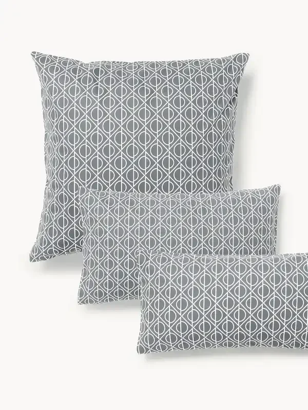 Federa in cotone con stampa geometrica Jella