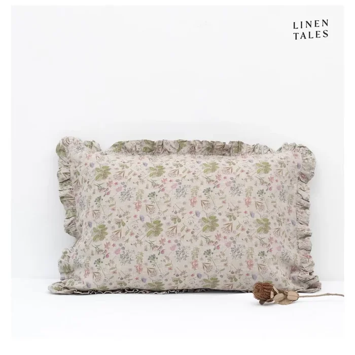 Federa per cuscino Botany 2 In lino, a fiori, 50×70 cm
