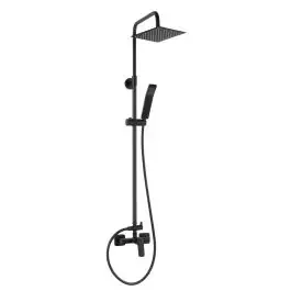 Ferro Vitto VerdeLine set doccia a parete con soffione nero NP81BVI7UVLBL