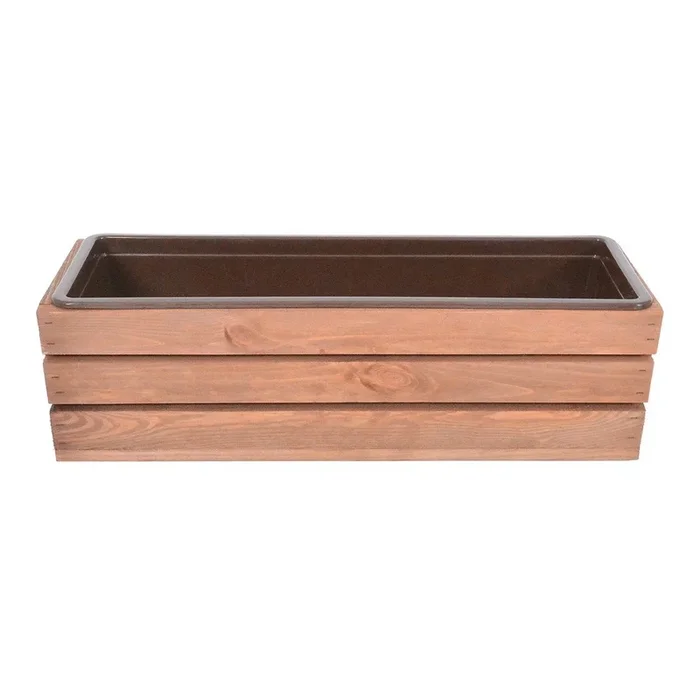 Fioriera Modern In legno, 18×51 cm, altezza totale 15 cm