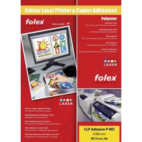 FOLEX – Film adesivo per laser e copiatrici clp adhesive p cl 0,05 mm a4 trasparente cf. 50 – 2999C.050.44100