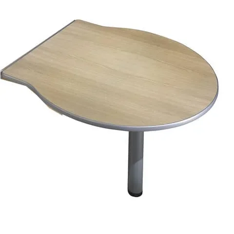 FRENSY – Penisola con gamba metallica spirit 100x100x72 cm rovere – USPRP100