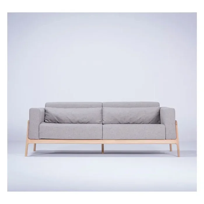GazzdaDivano FawnGrigio/marrone, a due posti, larghezza totale 210 cm