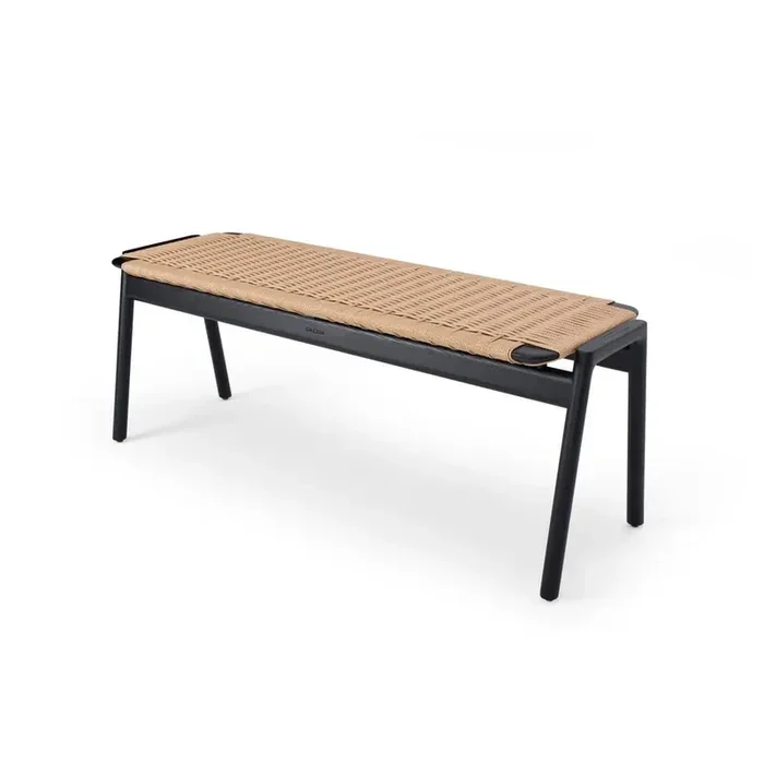 GazzdaPanchina KlupaNera/di colore naturale, larghezza totale 120 cm, profondità totale 40 cm, peso 9 kg