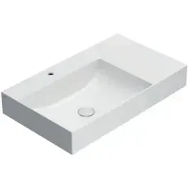 Globo T-Egde lavabo 80×47 cm rettangolare a parete-da appoggio bianco B6R80SBI
