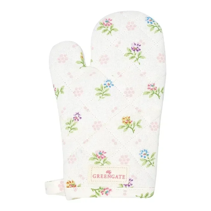 Green GateGuanto da fornoBianco/verde/rosa, 13×21 cm