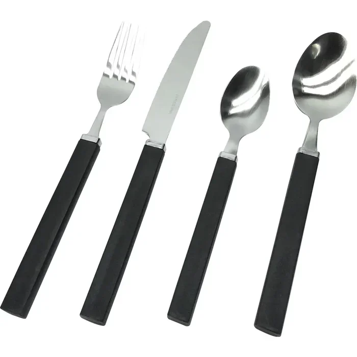 GUSTO CASA – Servizio posate in acciaio inox 24 pezzi Jolie Nero