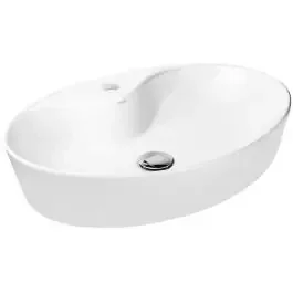 Hagser Elena lavabo 57×41 cm ovale da appoggio bianco HGR10000041