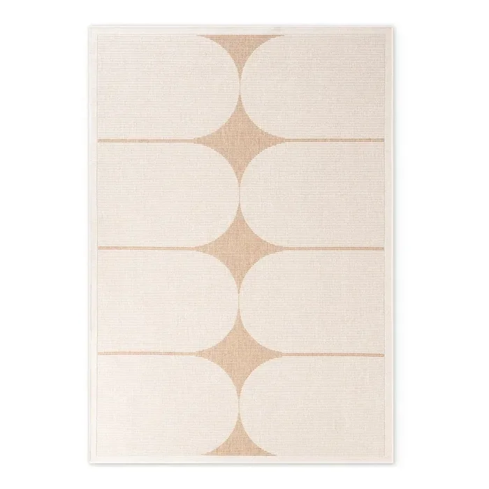 Hanse HomeTappeto da interno/esterno Duet BowenReversibile, sintetico, bouclé, a pelo piatto, beige/avorio, 120×170 cm