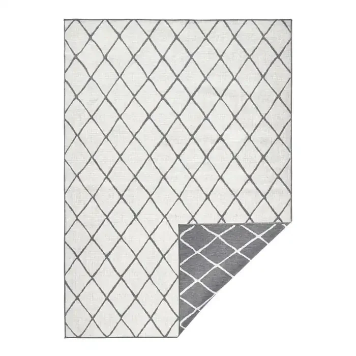 Hanse HomeTappeto da interno/esterno MalagaReversibile, sintetico, bouclé, a pelo piatto, verde/grigio, 120×170 cm