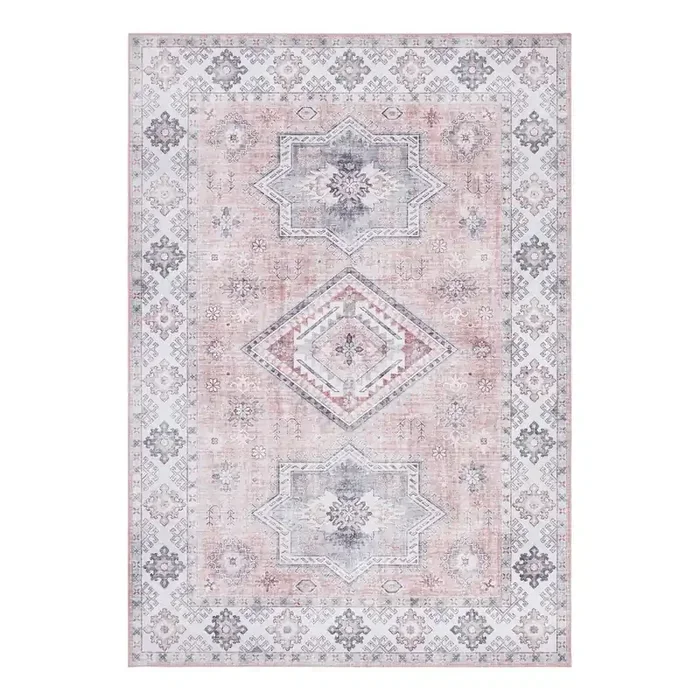 Hanse HomeTappeto GratiaSintetico, a pelo piatto, rosa/grigio, 200×290 cm