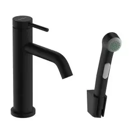 Hansgrohe Tecturis S rubinetto per lavabo con doccetta bidet verticale nero 73211670