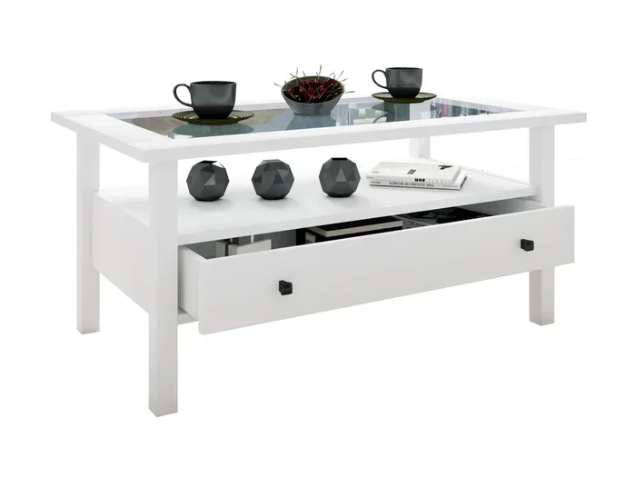 Holz Sofatisch Couchtisch Schublade Lingis L