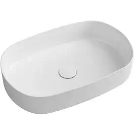 Isvea Infinity lavabo 55×36 cm ovale da appoggio bianco 10NF65055-2L