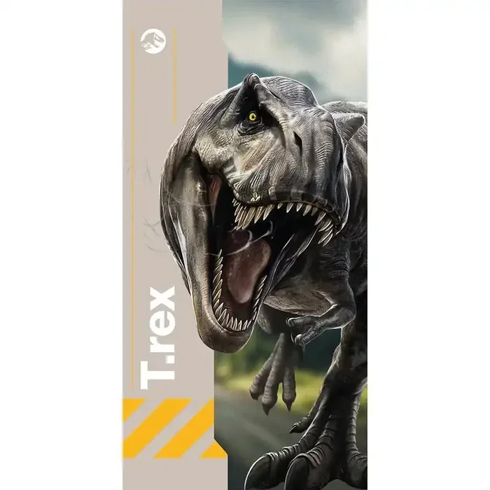 Jerry FabricsAsciugamano per bambini Jurassic World “Rebirth”In cotone, grigio, 70×140 cm