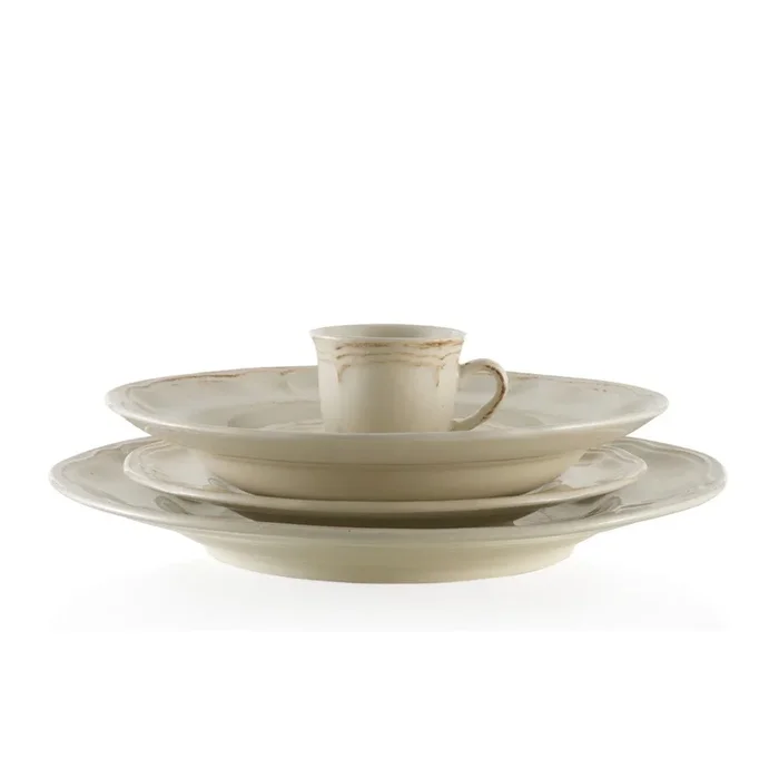 Jídelní keramický set Melange Cream