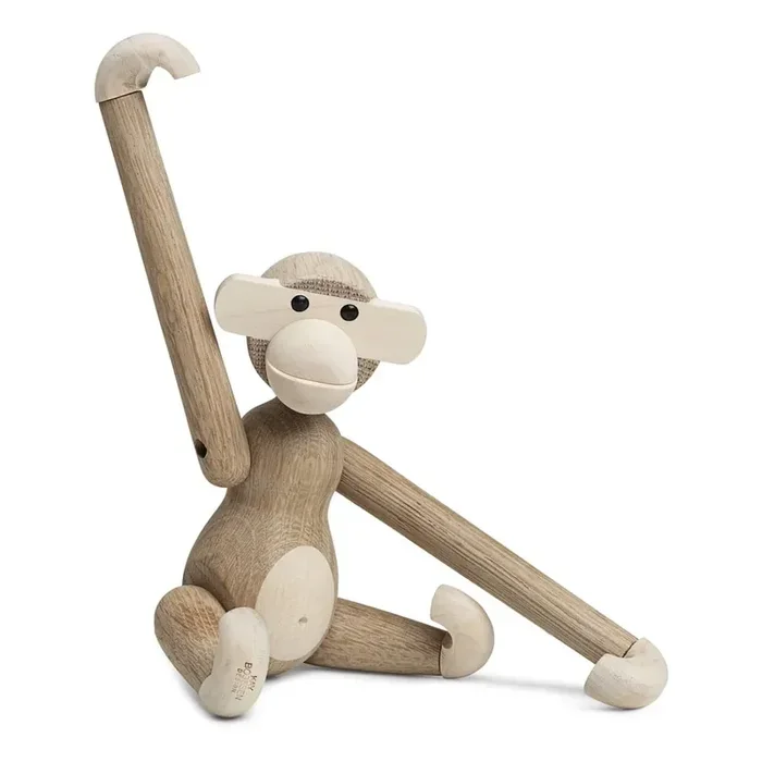 Kay Bojesen DenmarkStatuetta MonkeyIn legno massiccio, 7,5×19,5 cm, altezza totale 18,5 cm