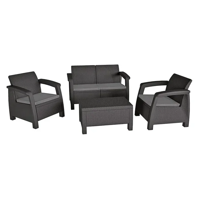 KeterSet di mobili da giardino BahamasPer 4 persone, grigio, 4 pz