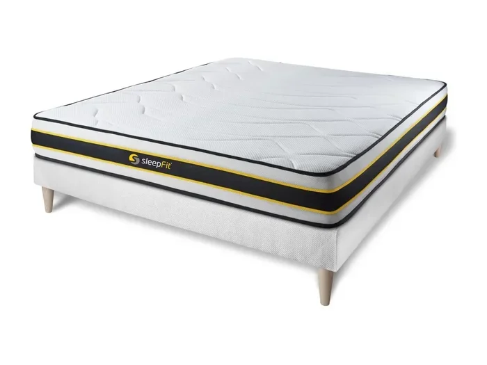 Kit rete e materasso FLEXY 135x200cm – Spessore : 22cm – molle insacchettate e memory foam – rigido