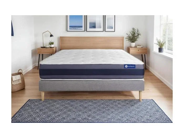 Kit rete e materasso matrimoniale Actiflex morpho 160x200cm – Spessore : 24 cm – Molle insacchettate e memory foam – Bilanciato –