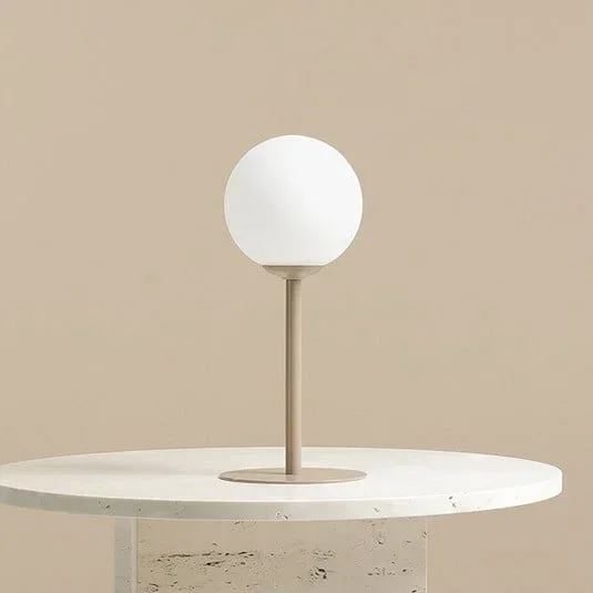Lampada da tavolo Joel, altezza 35 cm, beige/bianco