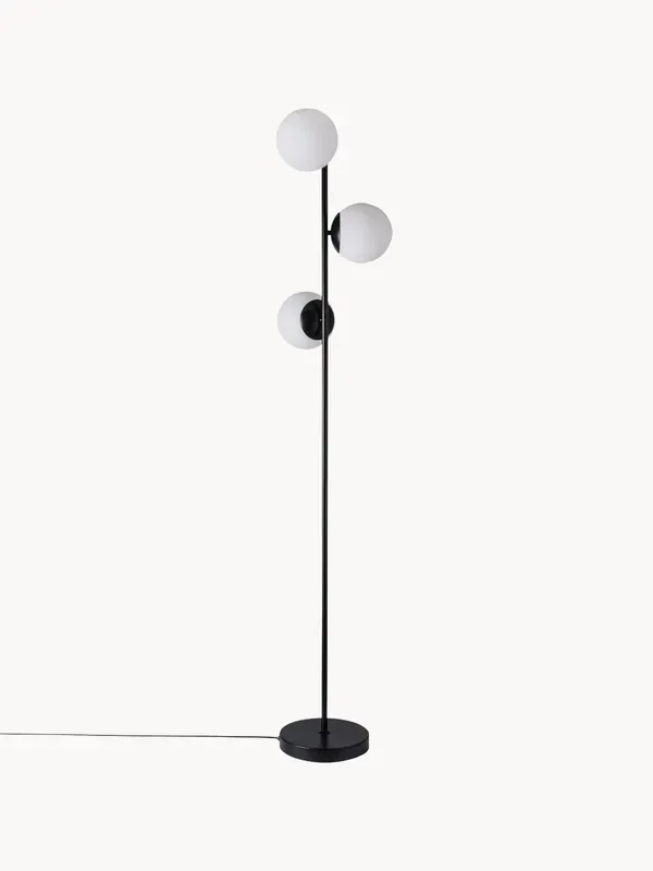 Lampada da terra in vetro opale Lilly