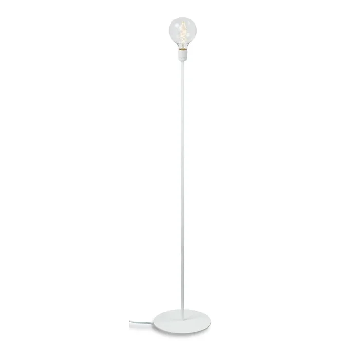 Lampada da terra Uno Bianca, altezza totale 130 cm