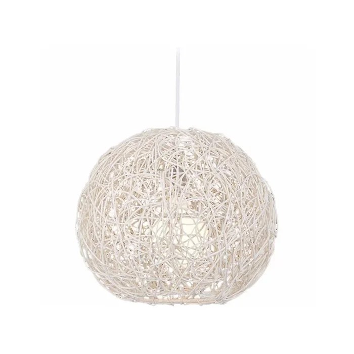 Lampadario Bianco, ø 35 cm, altezza totale 90 cm