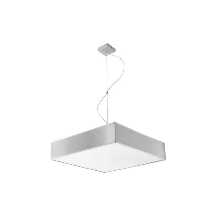 Lampadario Con paralume in plastica, in plastica, grigio, 35×35 cm, altezza totale 12 cm