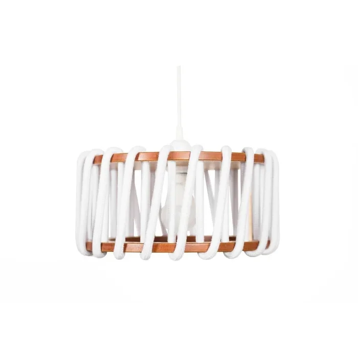 Lampadario Macaron Con paralume in tessuto/con paralume in pannelli di fibra (mdf), bianco, ø 30 cm, altezza totale 15 cm